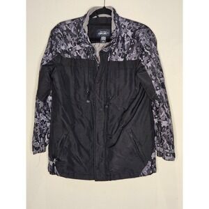 Cherokee Women's Jacket L Black Gray Digital‎ Camo Lightweight Coat